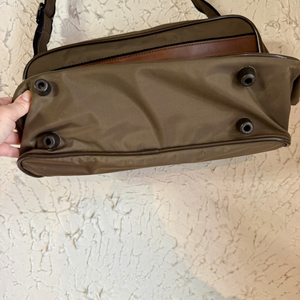 Olive and Brown Men's Messenger Bag - Picture 6 of 11